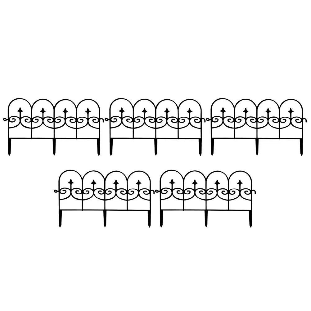 

5pcs Plastic Garden Fencing Border Yard Edging For Outdoor Dog Fence Barrier Decorative Landscape Fence Panels Portable Backyard