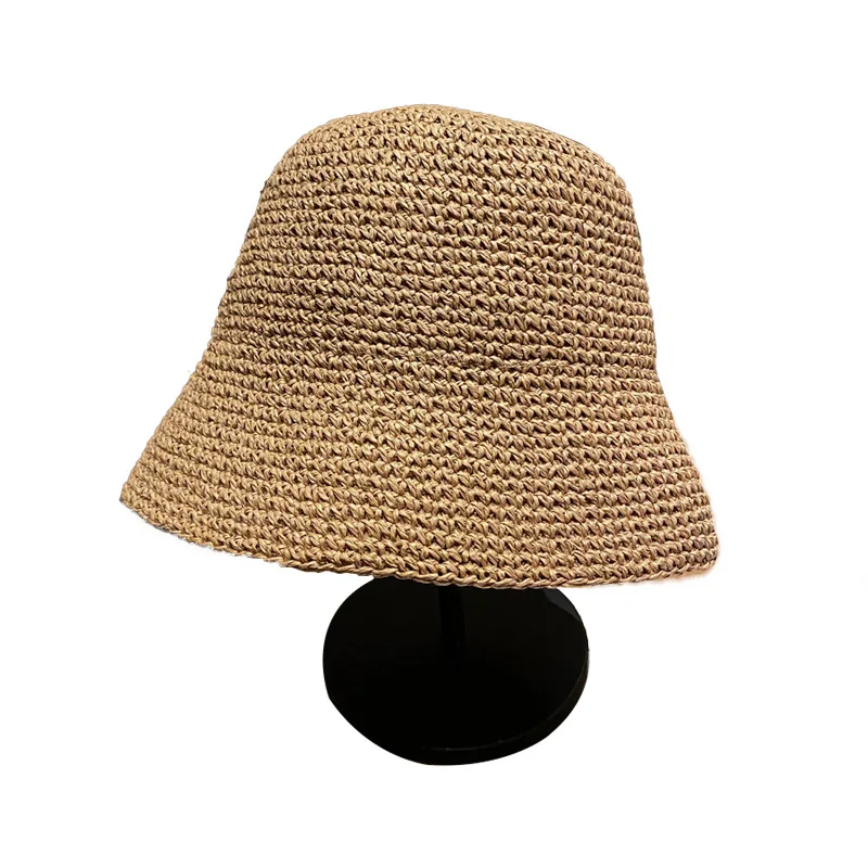 Summer Sun Hat Women Hand Weaving Panama Hat Girls Visor Bucket Hat Fisherman Hat Elegant for Women Beach Straw Hat