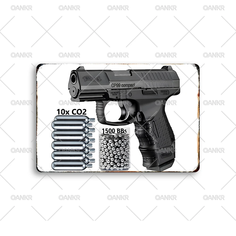 Retro Cool Gun Poster Metal Tin Sign Man Cave Decoration Vintage Wall Art Military Decor Bar Bedroom Garage Pub image 2