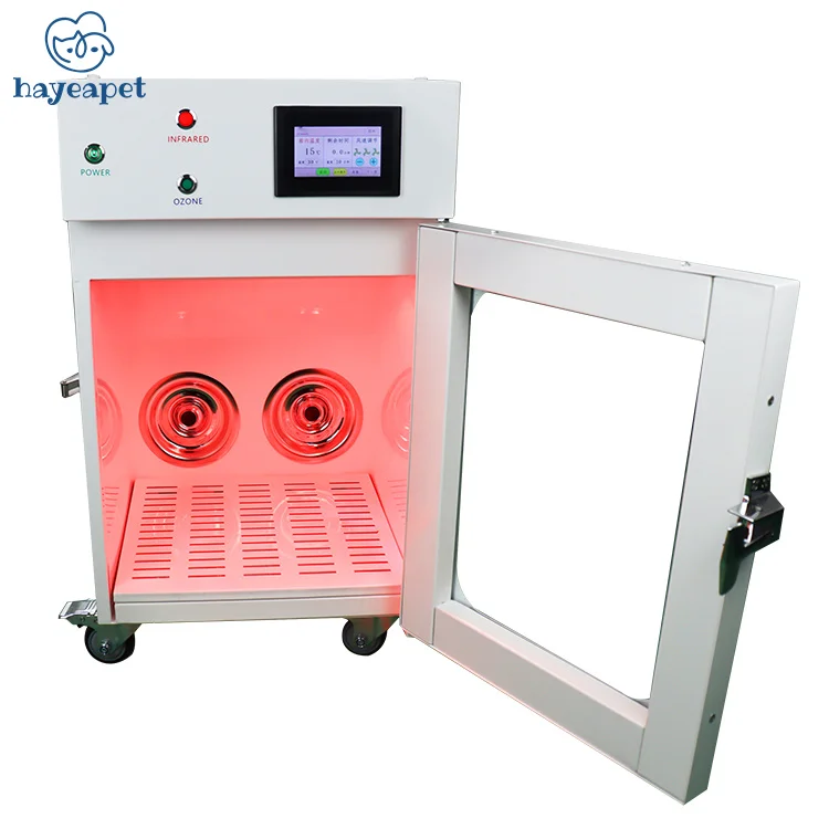 Manufacture automatic pet dog cat animal hair LCD touch control panel dryer room box cabinet dryer