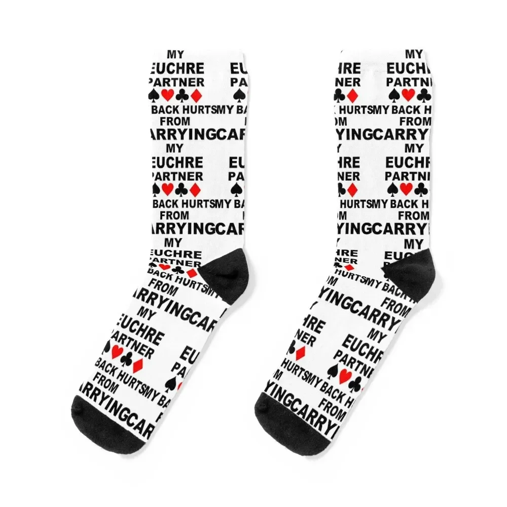 Euchre Partner, Euchre Player, Card Game Socks Rugby New year's Socks Female Men's