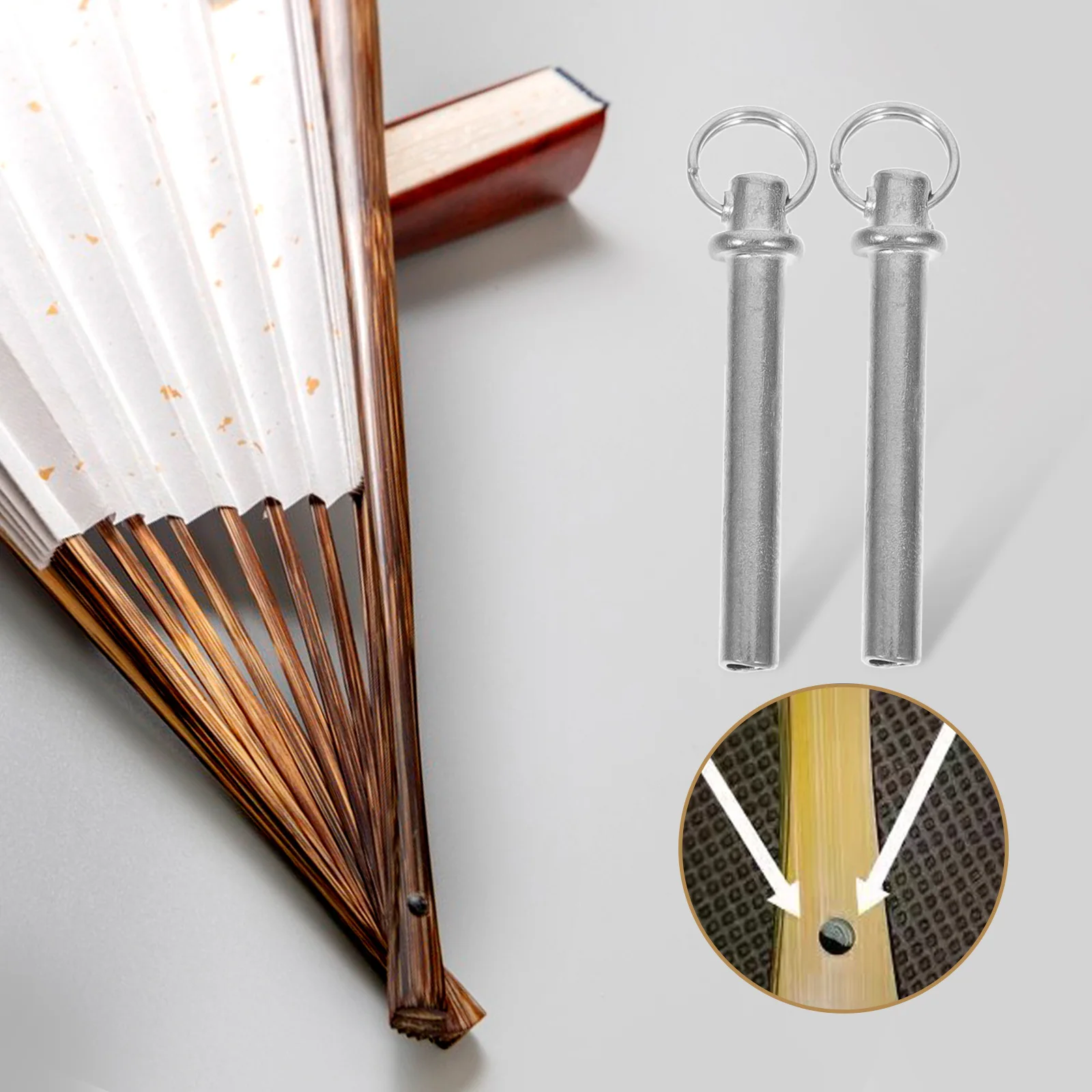 

Fan Nail Pendant Shaft Fasteners Fold Folding Rivets and Nuts Repair Kit Men Women Hand Fans