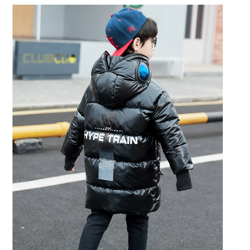 Christmas Costumes For boys Teen Children Clothing Long Silver Down Jacket Baby boy Clothes Coat Snowsuit Outerwear Parka