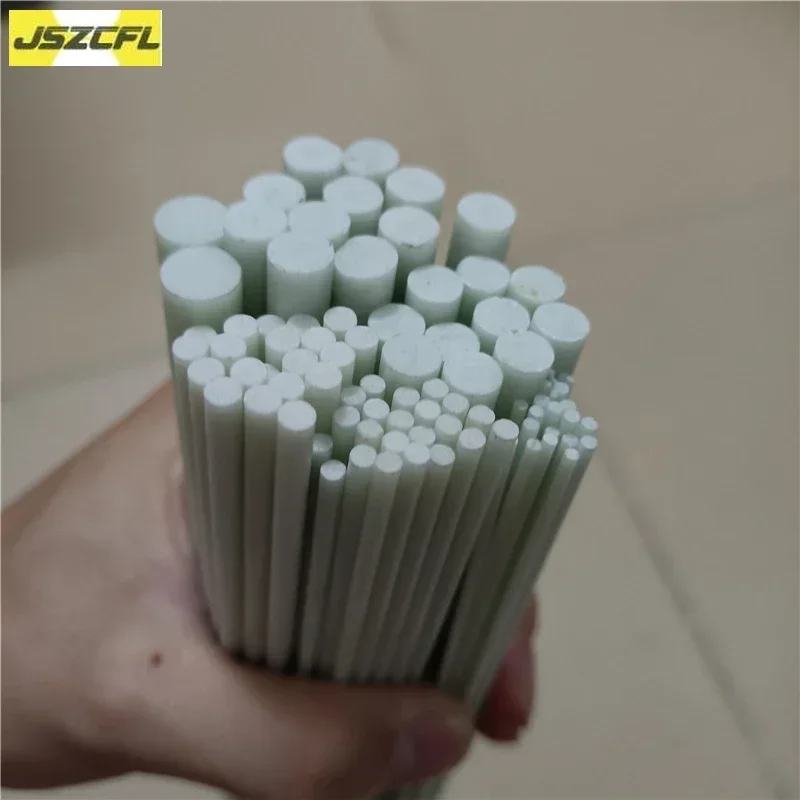 

10PCS Lenght 750mm Customizable White Glass Fiber Rod Diameter 8mm Fiberglass Elastic Insulation Bar Model Material