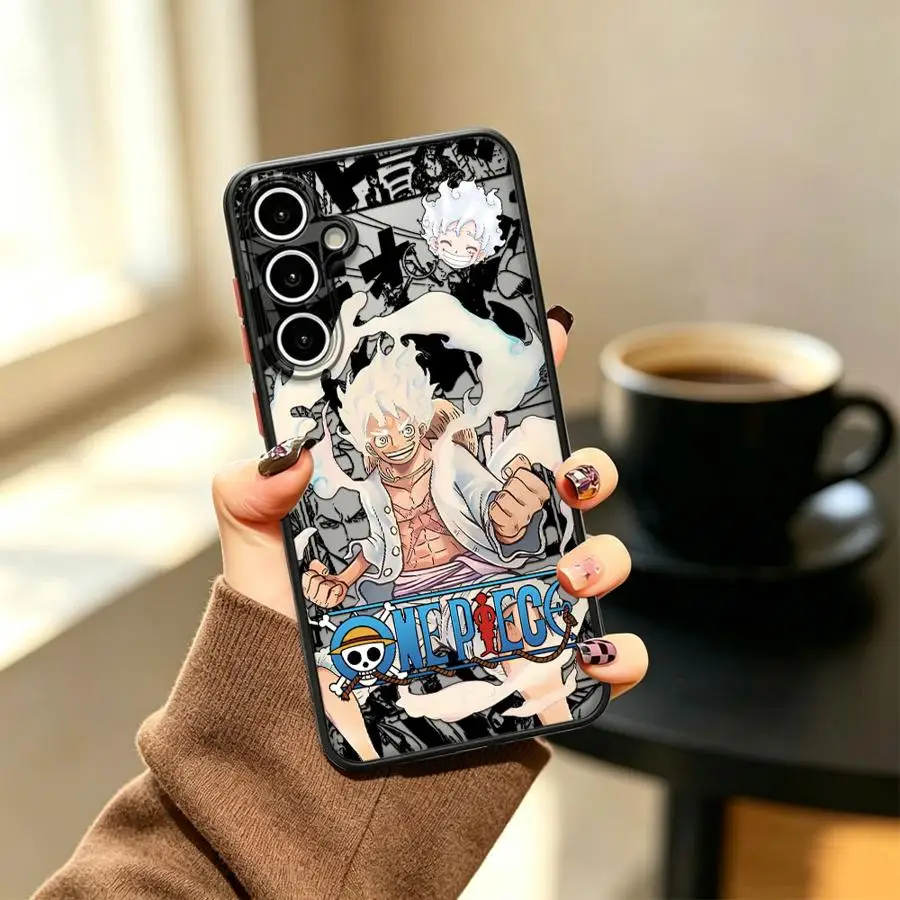 O-One Piece Luffy 5 Gear Case for Samsung Galaxy A54 A17 A56 A55 A34 A36 A14 A23 A73 A33 A52S A72 A35 A53 A16 A15 Phone Cover
