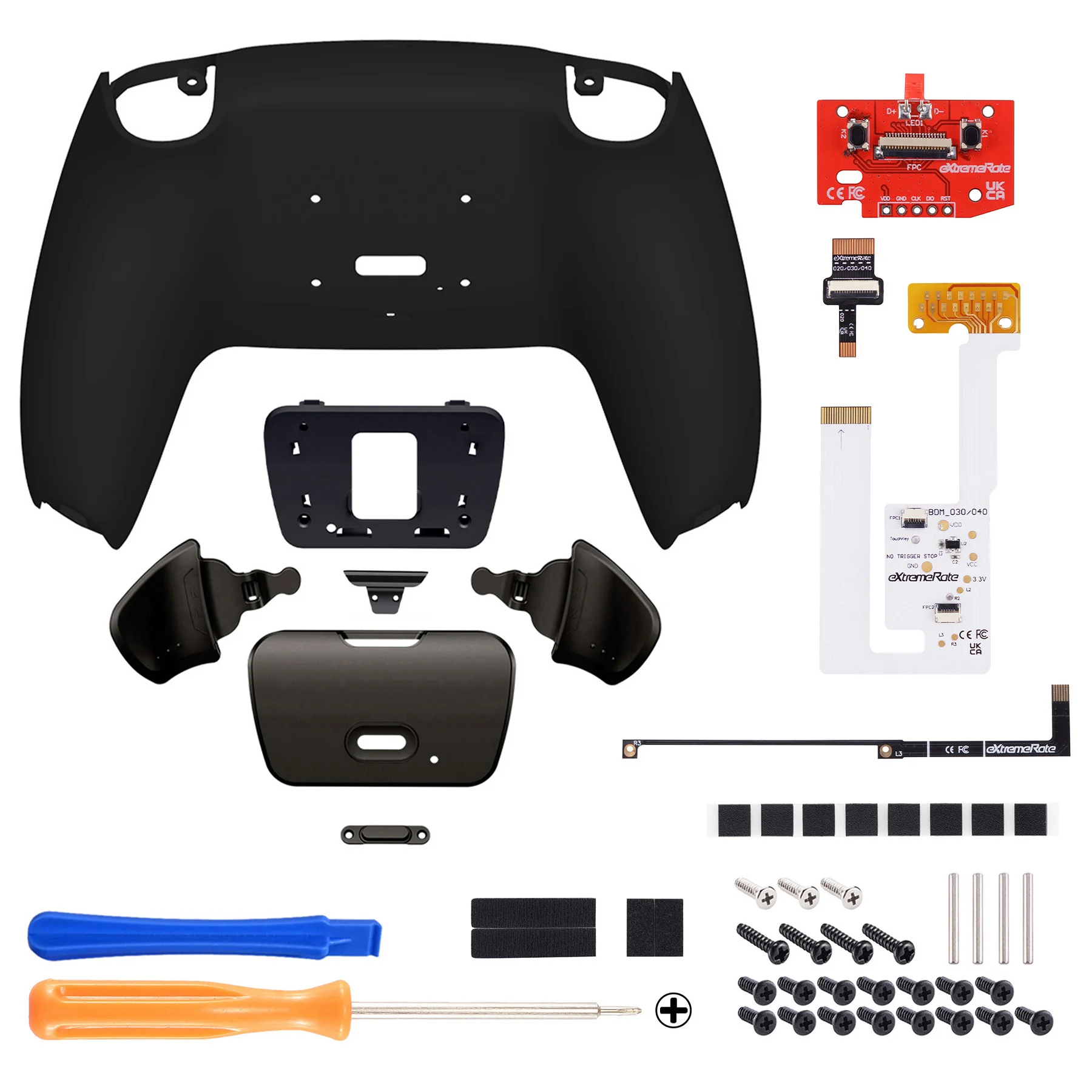 أزرار معدنية حقيقية للغاية (RMB) إصدار RISE V3 مجموعة إعادة رسم خريطة لوحدة تحكم ps5 BDM-030/040/050 لوحة ترقية زر الغلاف الخلفي #3