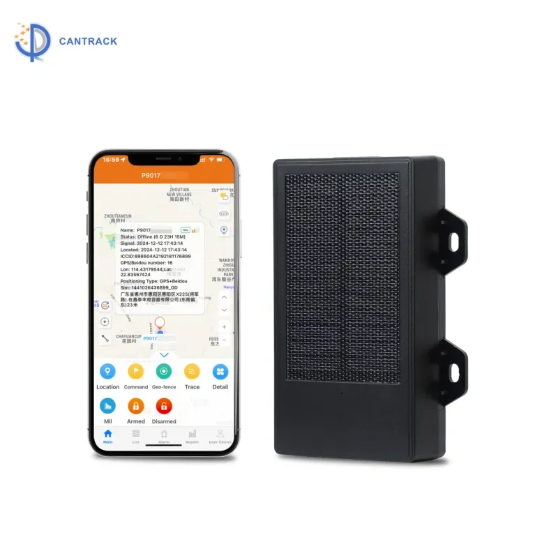 4G 2G Solar GPS Tracker, Wireless GPS Magnetic Asset Tracker 10000mAh Real-time Tracking , Scatter Alarm
