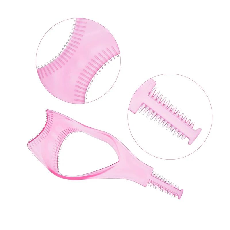 1Pc 3 In 1 Eyelashes Tools Mascara Shield Applicator Guard Comb Eyelash Curling Makeup Brush Comb Shaper Assistant Shaping Card