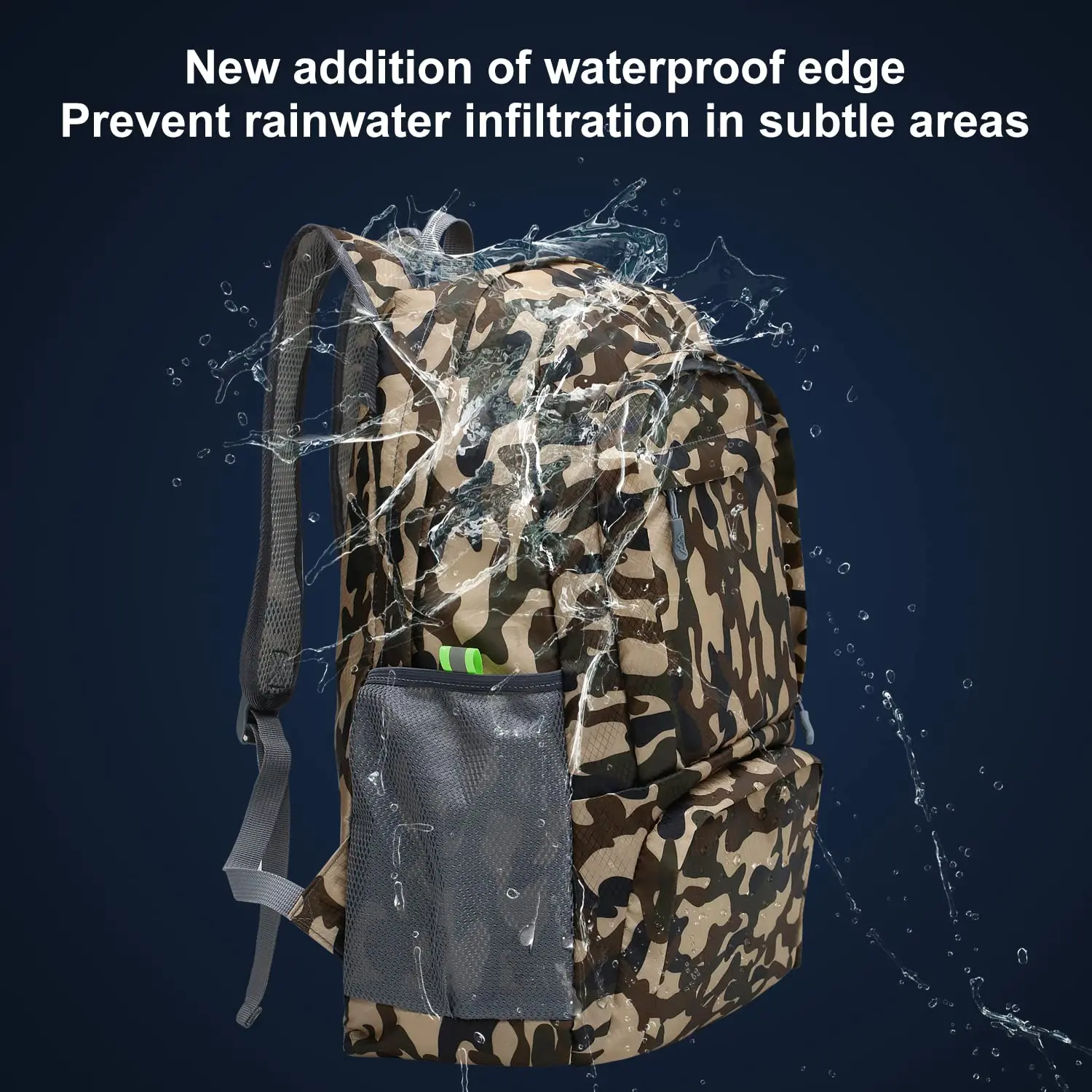 40L verstaubarer Rucksack, faltbar, ultraleicht, Outdoor-Reisetasche, großer faltbarer Rucksack, Wander-Reiserucksack, Bergsteigen, Tagesrucksack