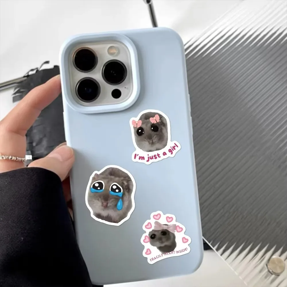 500 قطعة الكرتون مضحك متعة ميمي أنا مجرد فتاة حزينة الهامستر ملصقات DIY بها بنفسك سكرابوكينغ دفتر جراب هاتف محمول