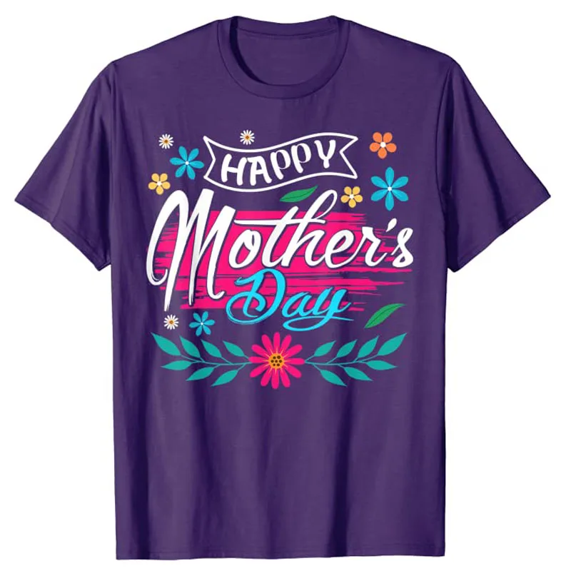 Gelukkig Moederdag 2022 T-shirt Voor Vrouwen Moeder Oma Nana Mimi Geschenken Grafische Tee Casual Tops Bloemenprint esthetische Kleding