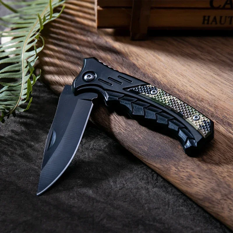 New stainless steel small knife, casual EDC convenient folding knife, multifunctional outdoor survival tool knife, camping trip