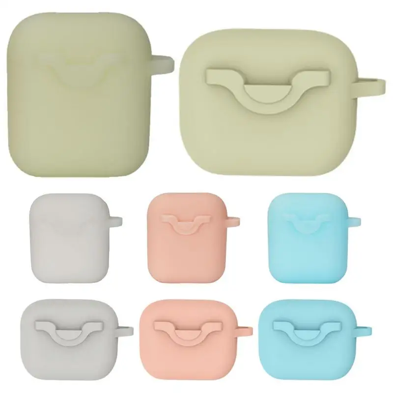 Wireless Earbuds Protector with Carabiner Silicone Headphone Cover for AirPods 1/2/3 Glowing Earphone Case Soft Dust Proof