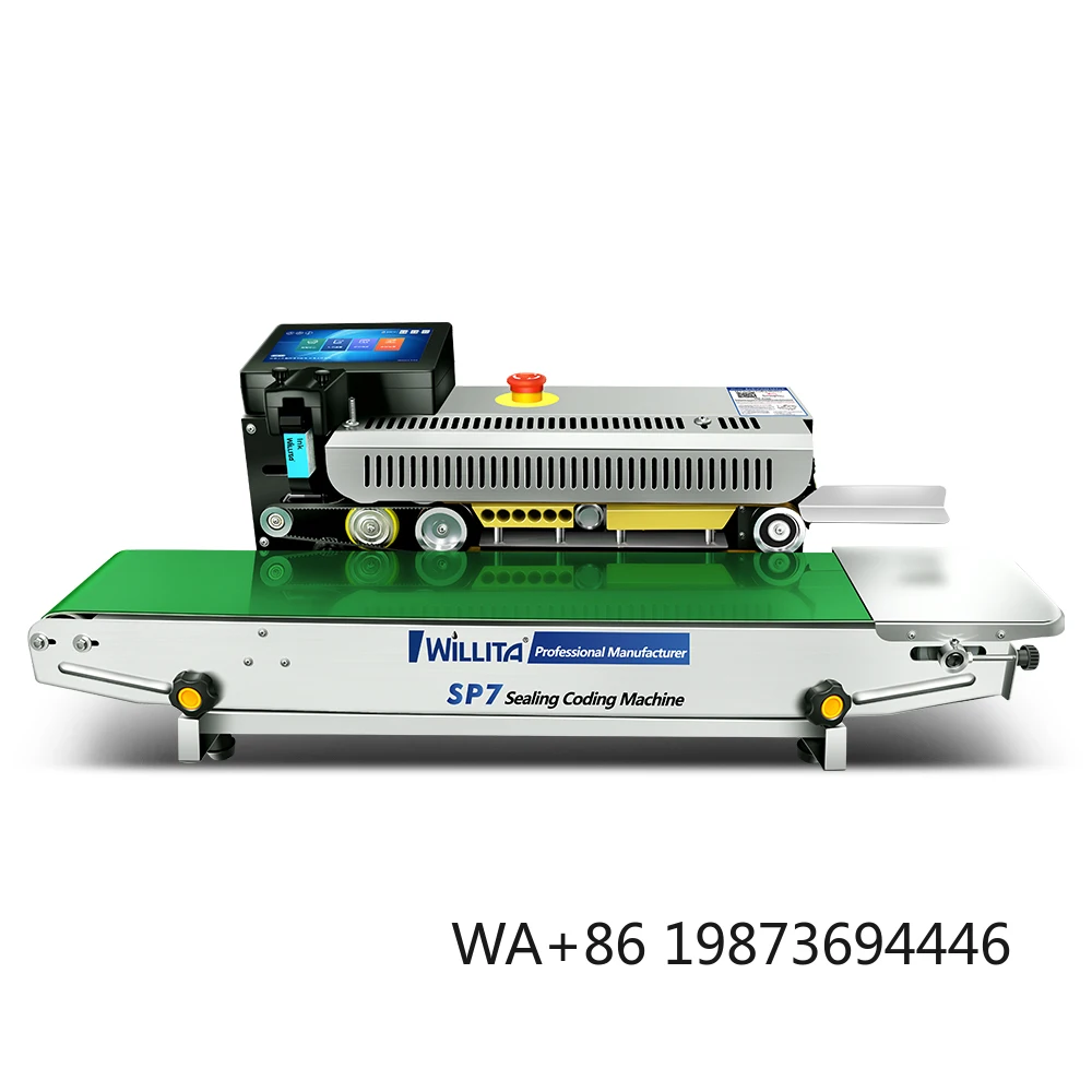 

Continuous Band Sealer with Inkjet Date Coding Machine Plastic Bag