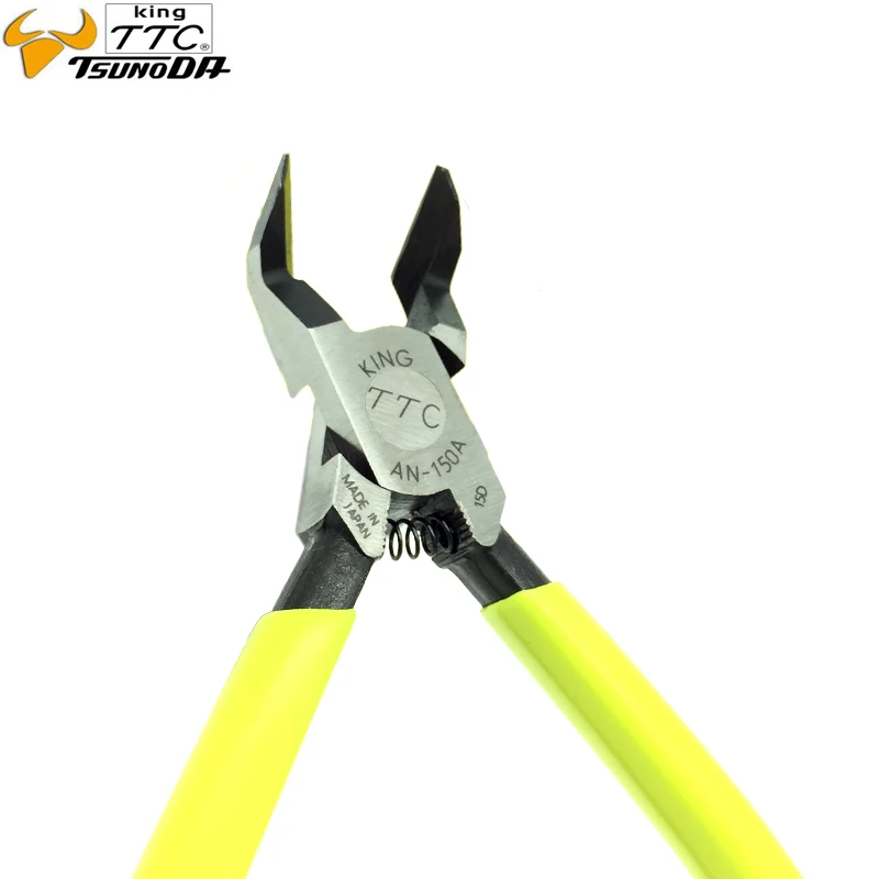 Japan King TTC 6Inch AN-150A 45 or AN-150B 90 Degree Curved Blade Plastic Nippers Diagonal Cutting Pliers