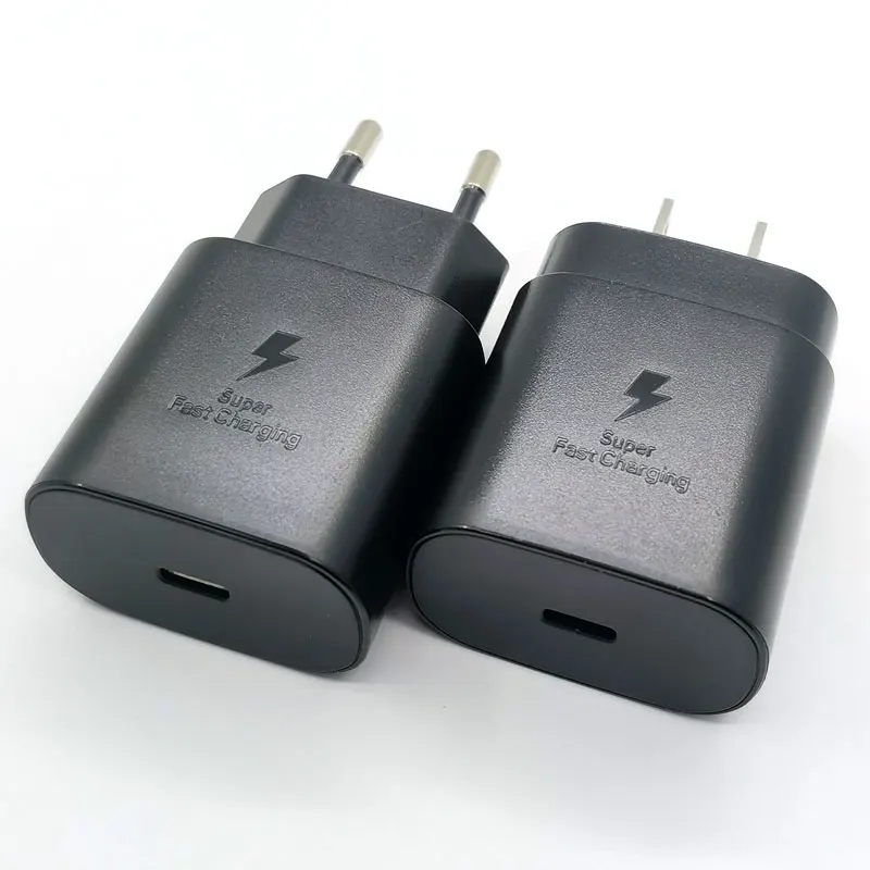 Samsung 25W PD Charger EU / US Plug Super Fast Charge Travel Adapter For Galaxy S24 S23 S22 S21 S20 