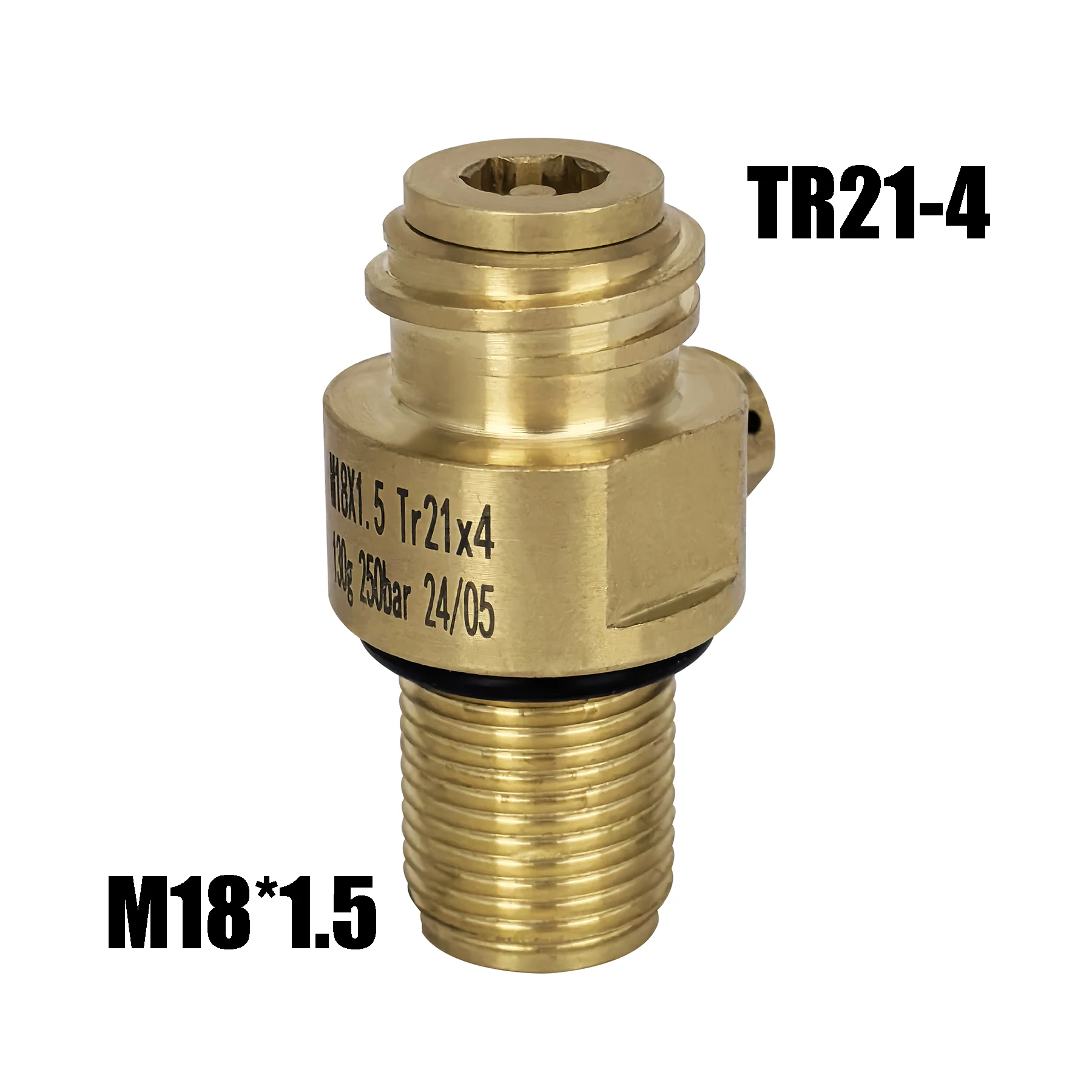 Soda Water Accessories Input M18*15 Output TR21-4 Tank Cylinder Valve Adapter ON/OFF Refill Solid Brass Alloy Filling Station