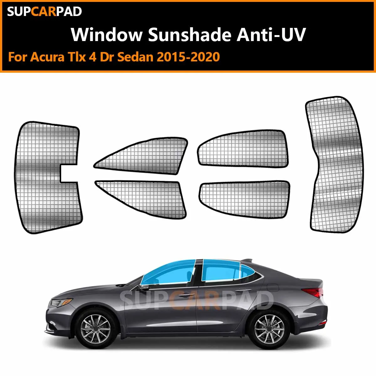 

For Acura Tlx 4 Dr Sedan 2015-2020 Custom Car Window Sunshade Anti-UV Car Sun Window Visors Sunshade Covers Accessories