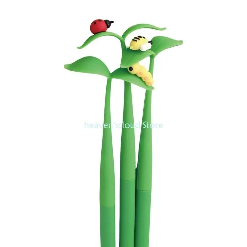 

Y88B 3 ПК/SET Cartoon Insect Gel Pen 0,5 мм нейтральная ручка Подарочная ручка гель чернила канцелярские товары Pen School для
