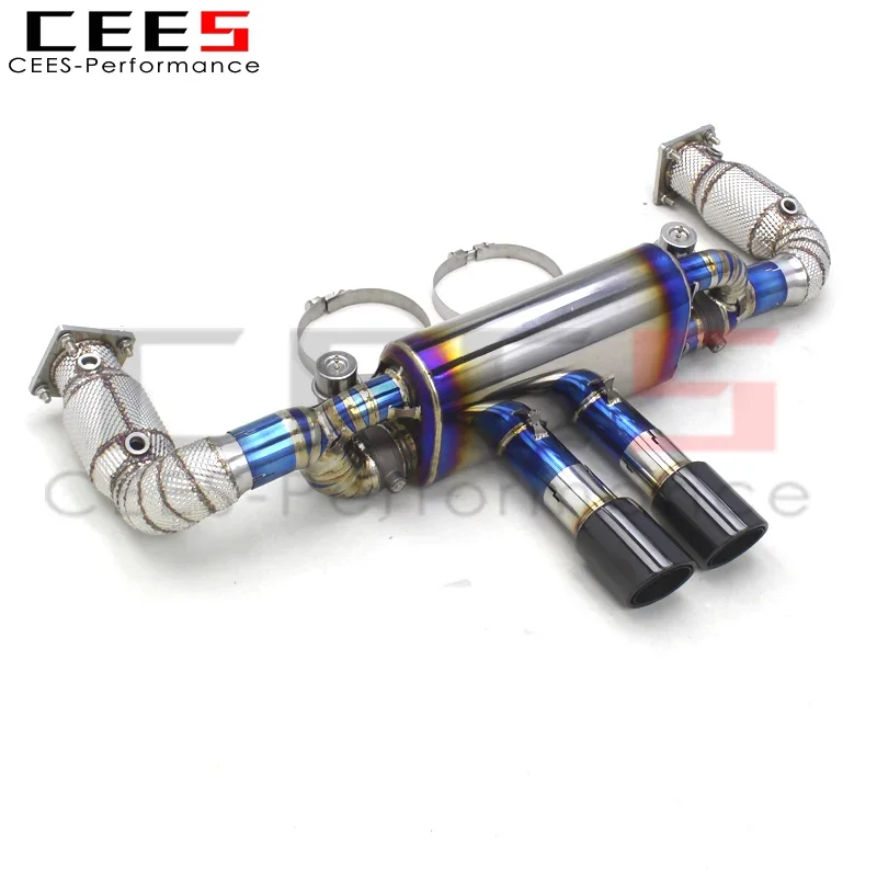 CEES Titanium Catback exhaust system Full exhaust For Porsche 911 991/991.2 2016-2018 escape Racing Exhaust Downpipe