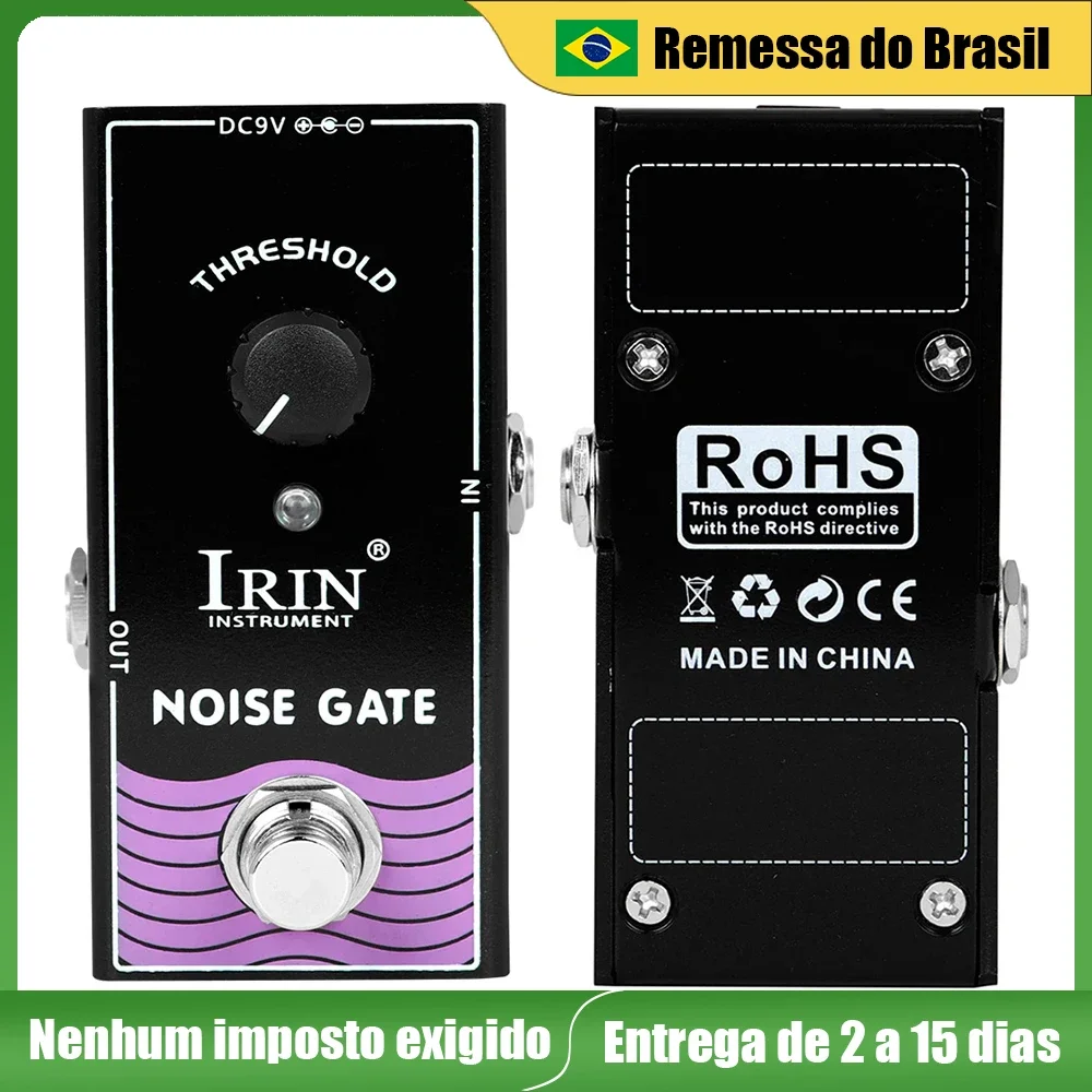 

IRIN RF-15 Guitar Noise Gate Effect Pedal Reduces Extra Noise from Guitar Amplifiers & Effect Pedals Electric Guitar Accessories