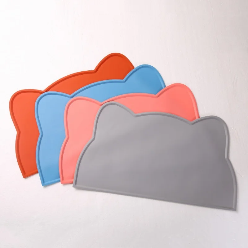 حصيرة طعام من السيليكون للحيوانات الأليفة مقاومة للماء، مضادة للانزلاق، قذرة، قابلة للغسل وسهلة التنظيف، حصيرة أدوات مائدة عالمية للقطط والكلاب.