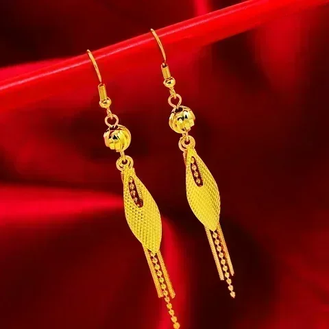 

Aretes of women Rourke Earrings Womens Aretes 999 Real Gold Earrings Mosaic Leaves AU750