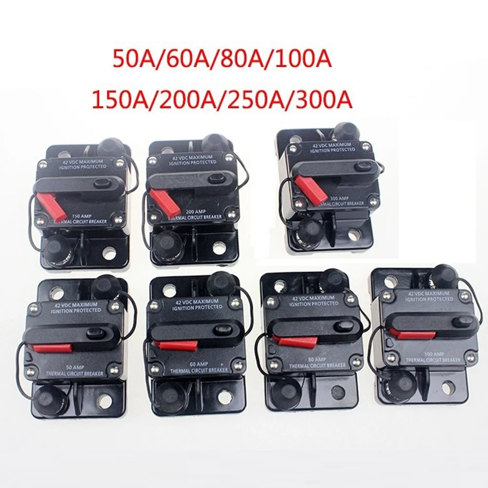 300A AMP Circuit Breaker Dual Battery IP67 Waterproof 12V 24V Fuse Manual Reset Car Circuit Breaker