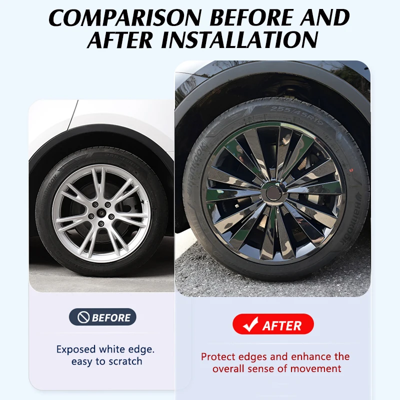 4 قطعة غطاء عجلة ل تسلا نموذج y hubcaps 19 بوصة الأداء الحافات الكاملة Hubcap ل الجوزاء اكسسوارات السيارات أجزاء العجلات 2018-2024