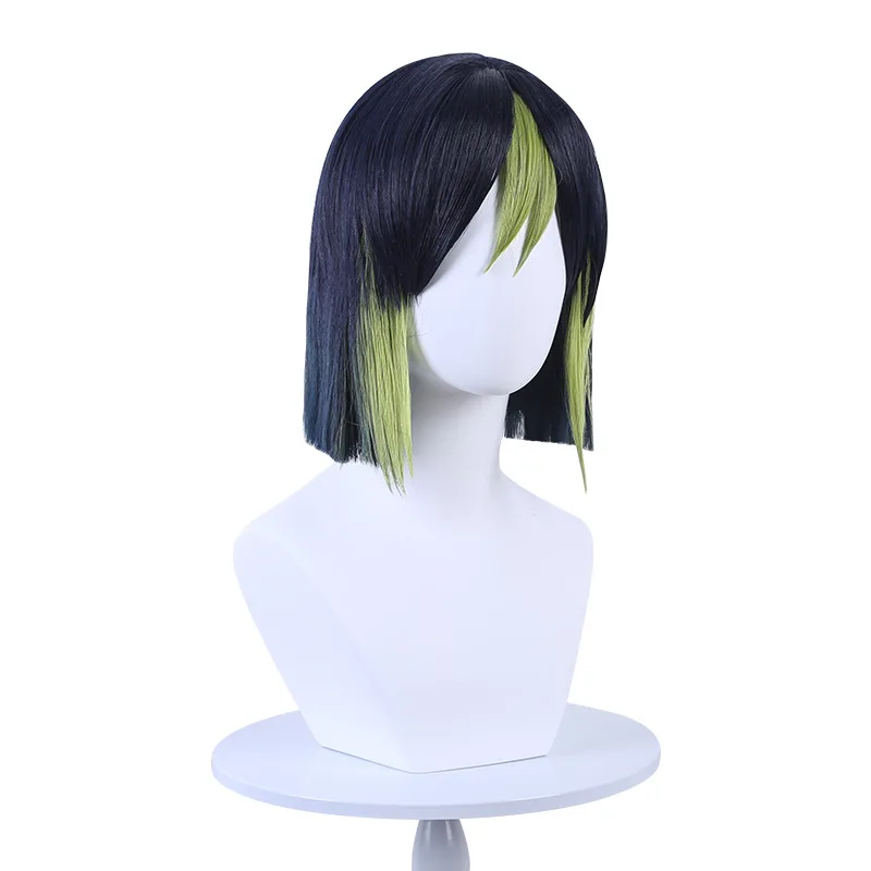 原神インパクト 三元ウィッグ スメール コスプレ 新キャラクター 草属性 5つ星 グラデーションハイライト ショートボブウィッグ