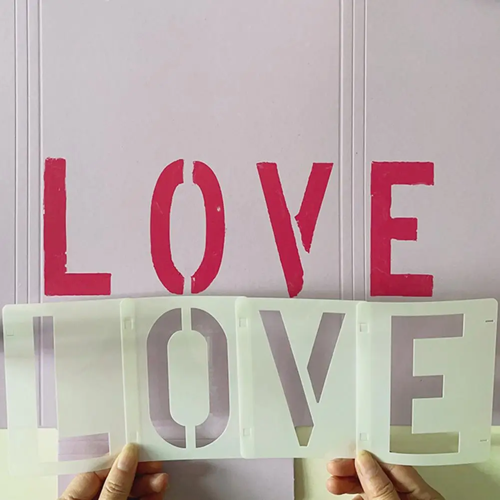 12*10 سنتيمتر إلكتروني الإستنسل وأرقام PET قوالب قابلة لإعادة الاستخدام DIY بها بنفسك الحرف الفنية 26 حرف 10 أرقام للخشب النسيج كعكة ديكور