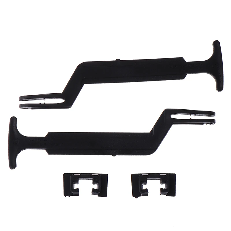 2Pcs/Set Bonnet Hood Release Rod Lock Latch Black Handle Clips 3B0823593 For Volkswage Passat B5 / B5.5 1998-2004