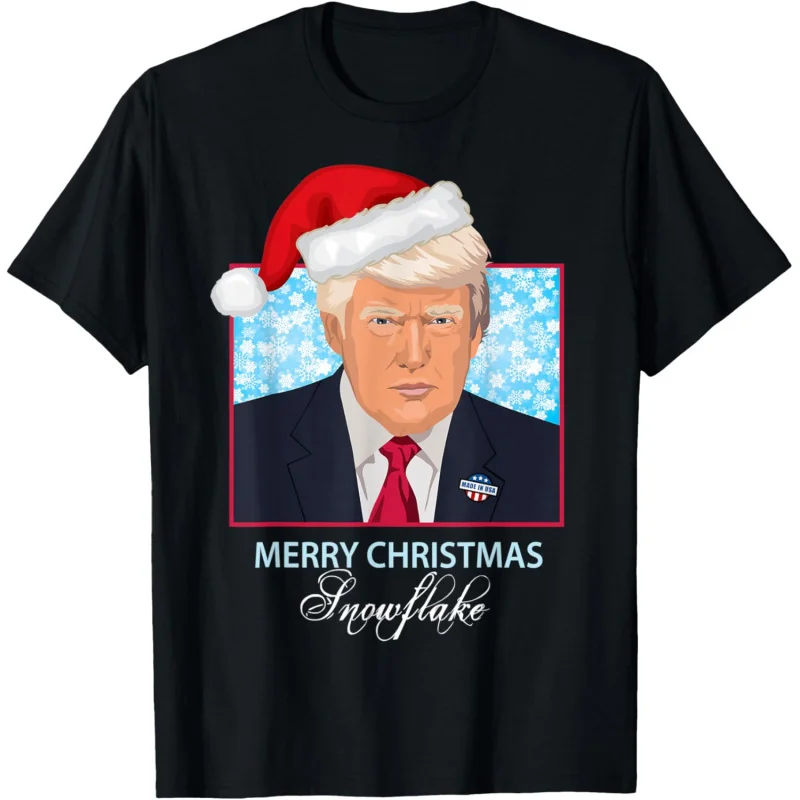 

Trump Funny Merry Christmas Snowflake T-Shirt Gift