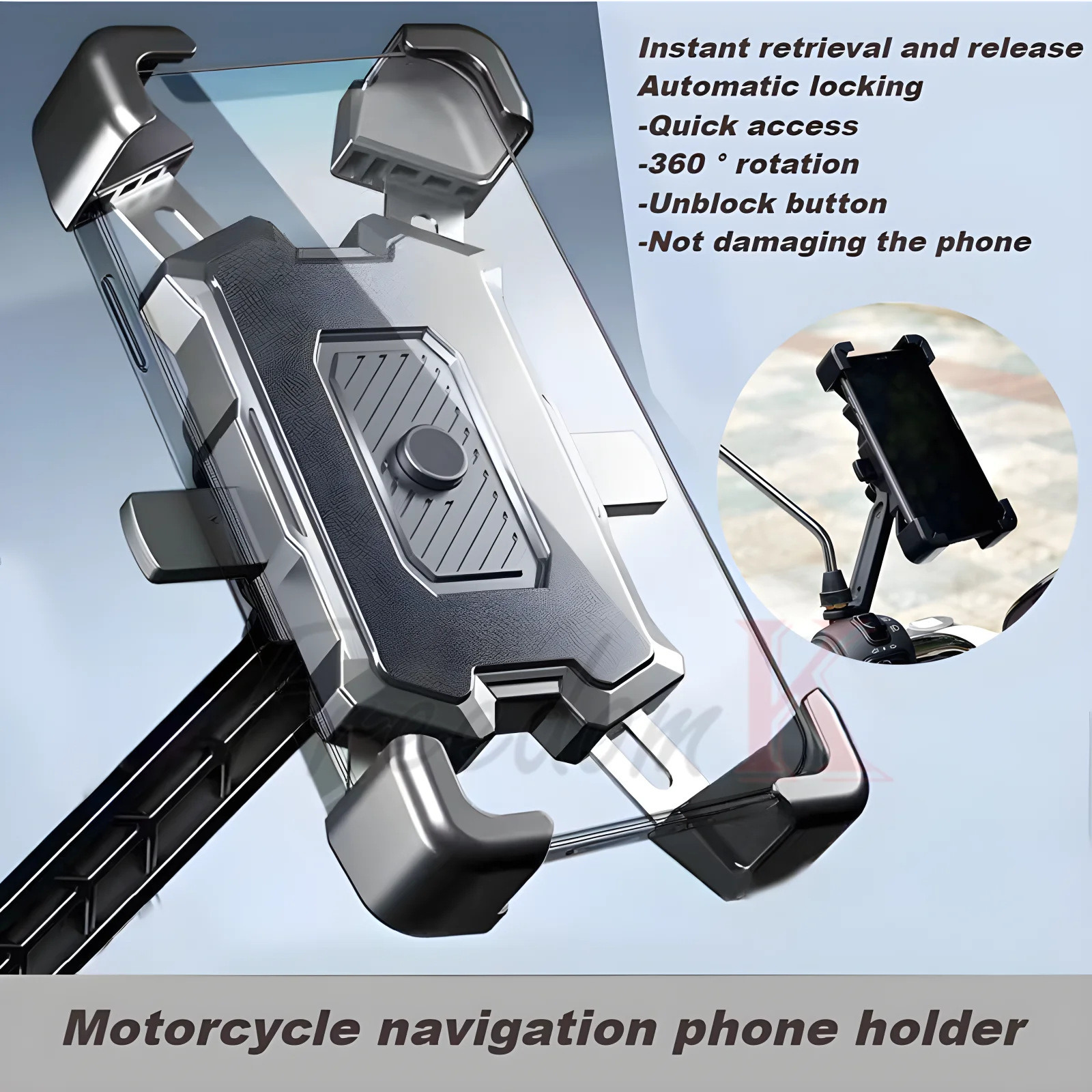 Support de téléphone pour rétroviseur, support GPS, accessoires de moto, adapté pour CRF1000L Africa Twin 2015-2018