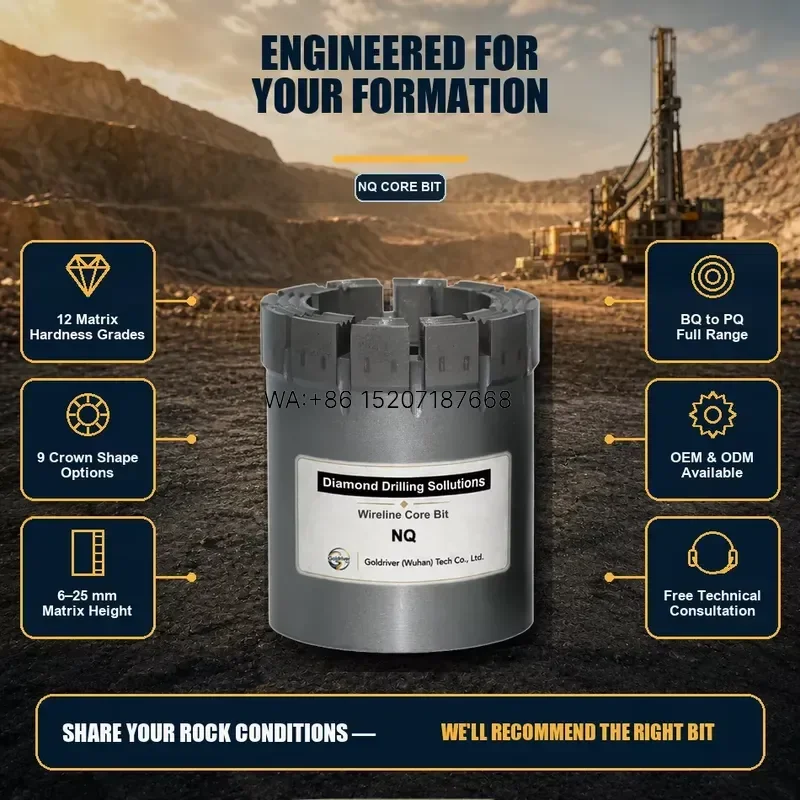 Wmwmnu Long Life Impregnated Diamond Bit for Mineral Exploration Suitable for Complex and Variable Rock Formations
