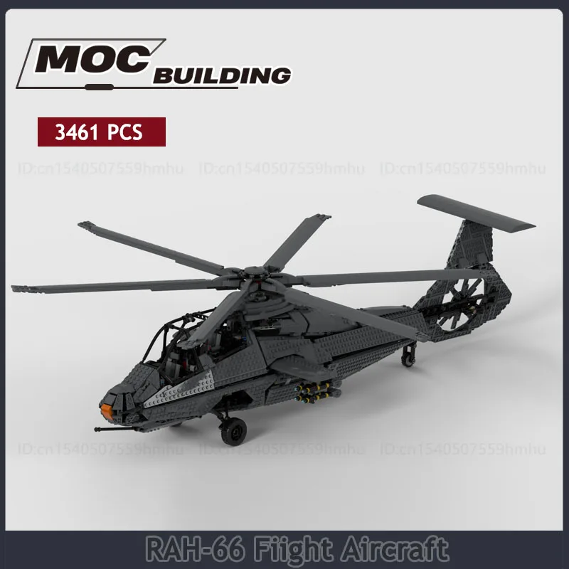 RAH-66 Fiight MOC Building Blocks Aircraft Model DIY Assembled Technology Bricks Educational Creative Toys Xmas Children Gifts