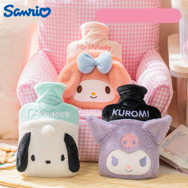 New Sanrio Plush Pvc Water Filled Hot Water Bag 850ml Meileti Water Filled Hot Water Bag Kulomi Warm Handbag