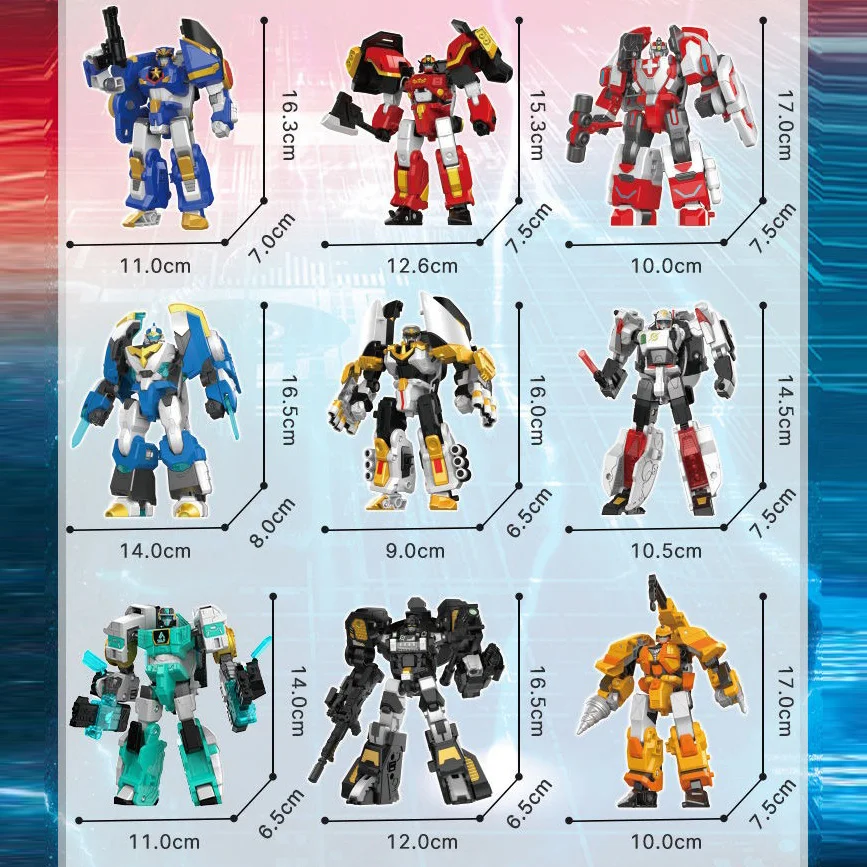 MiniForce Super Cops Scien JET Marine Cop Transformation Robot Head Badge Model Mini Force Deformationrmation Action Figure Toys