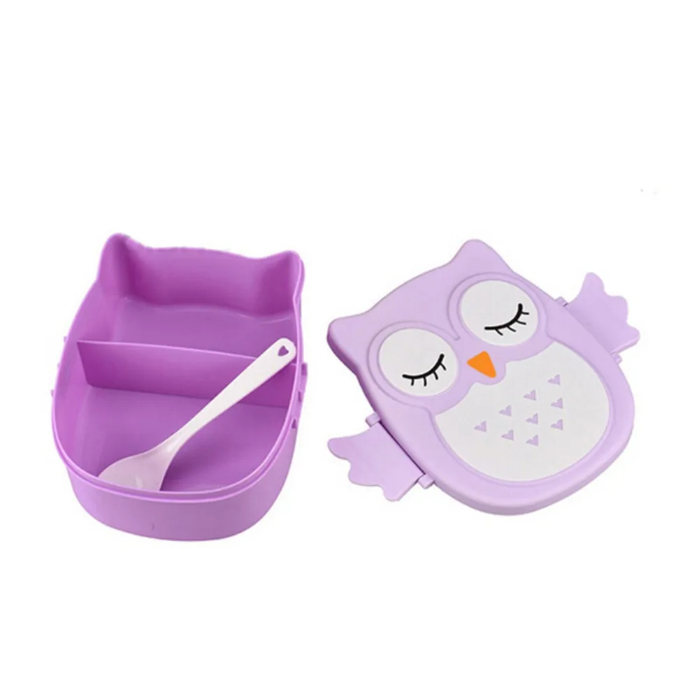 1 PC Portable Plastic Lunch Box, Insulated Bento Bucket Box,Cartoon Fresh-keeping Microwave Oven Lunch Box