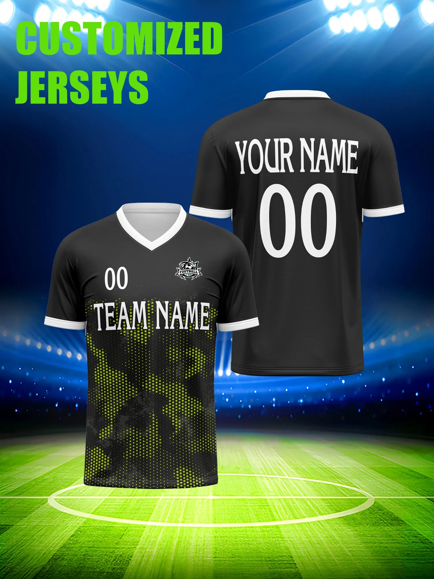 

Футбольная форма на заказ с индивидуальным изображением, номером и именем, уютная, мягкая, дышащая спортивная футболка