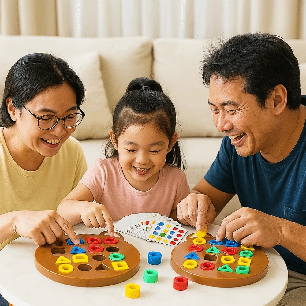 รูปทรงเรขาคณิตการจับคู่สี 3D ปริศนาของเล่นแบบโต้ตอบมอนเตสซอรี่จับคู่ปริศนาของเล่นการเรียนรู้การศึกษาเกมการต่อสู้ของเล่น