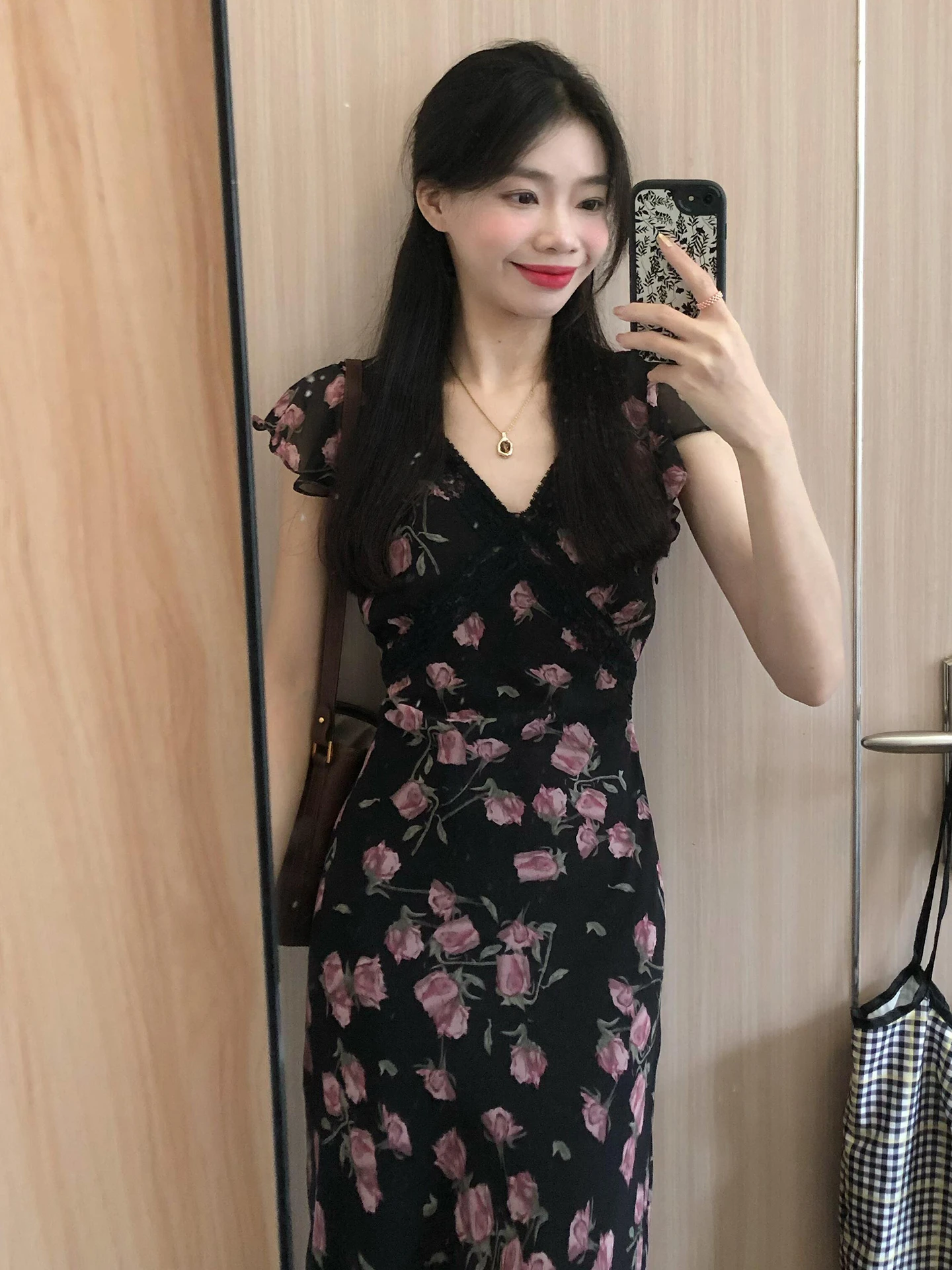 تنورة نسائية صيفية 2026 V-Ne Bla مطبوعة بالورود Dr تنورة نسائية بخصر طويلة Svel على شكل حرف a Dr Sweet Japanese Sle