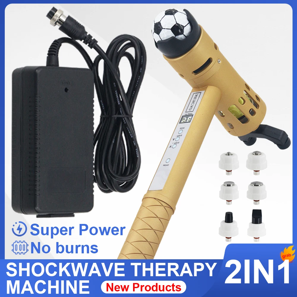 

Professional Shock Wave Devices Effective Limbs Pain Relief Massager Portable Shockwave Therapy Machine Chiropractic Tool 2 in 1