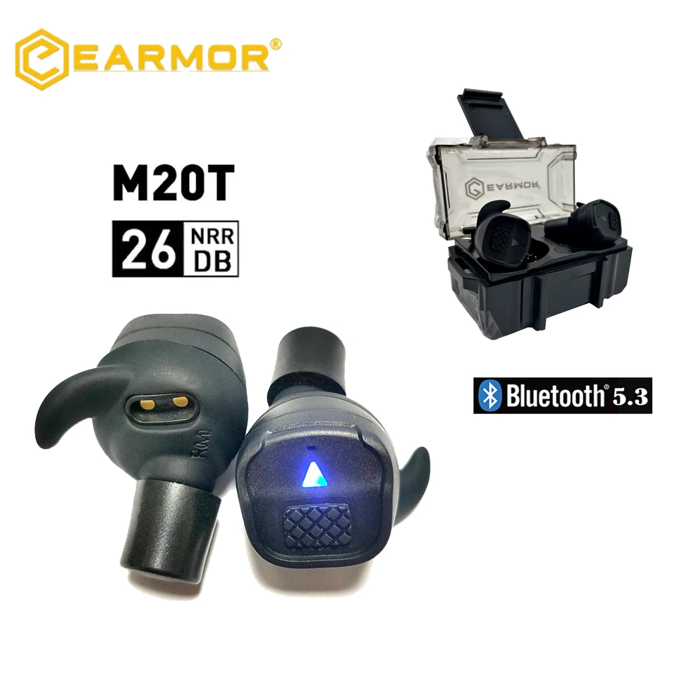 

EARMOR M20T Bluetooth Earplugs Hunting Shooting Electronic Earplugs Headset Anti Noise Ear Plug Noise Canceling NRR26db