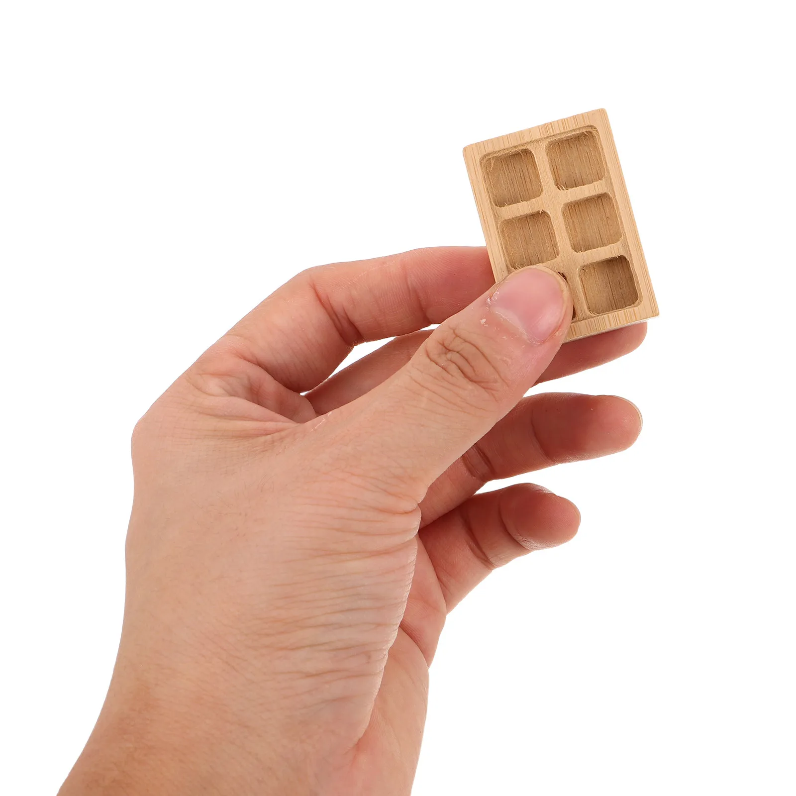 

3Pcs Bamboo Dessert Tray Miniature Wooden Platter for Dollhouse Kitchen Accessories Realistic Serving Display Small Wood