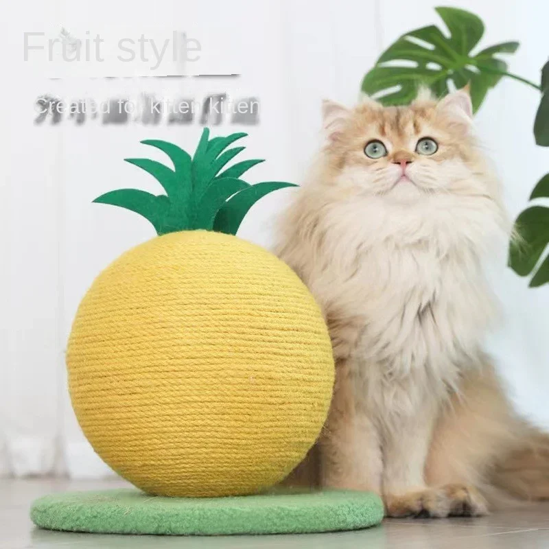 Sisal Balls Fruit Cat Scratching Board Strawberry Orange Pineapple Small Cat Climbing Frame Claw Grinding Toys Pet Supplies