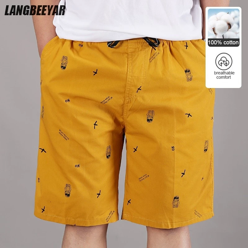 

Top Quality 100%Cotton New Summer Brand Casual Loose Fashion Streetwear Board Shorts Pants Men Drawstring Trousers Men Clothes