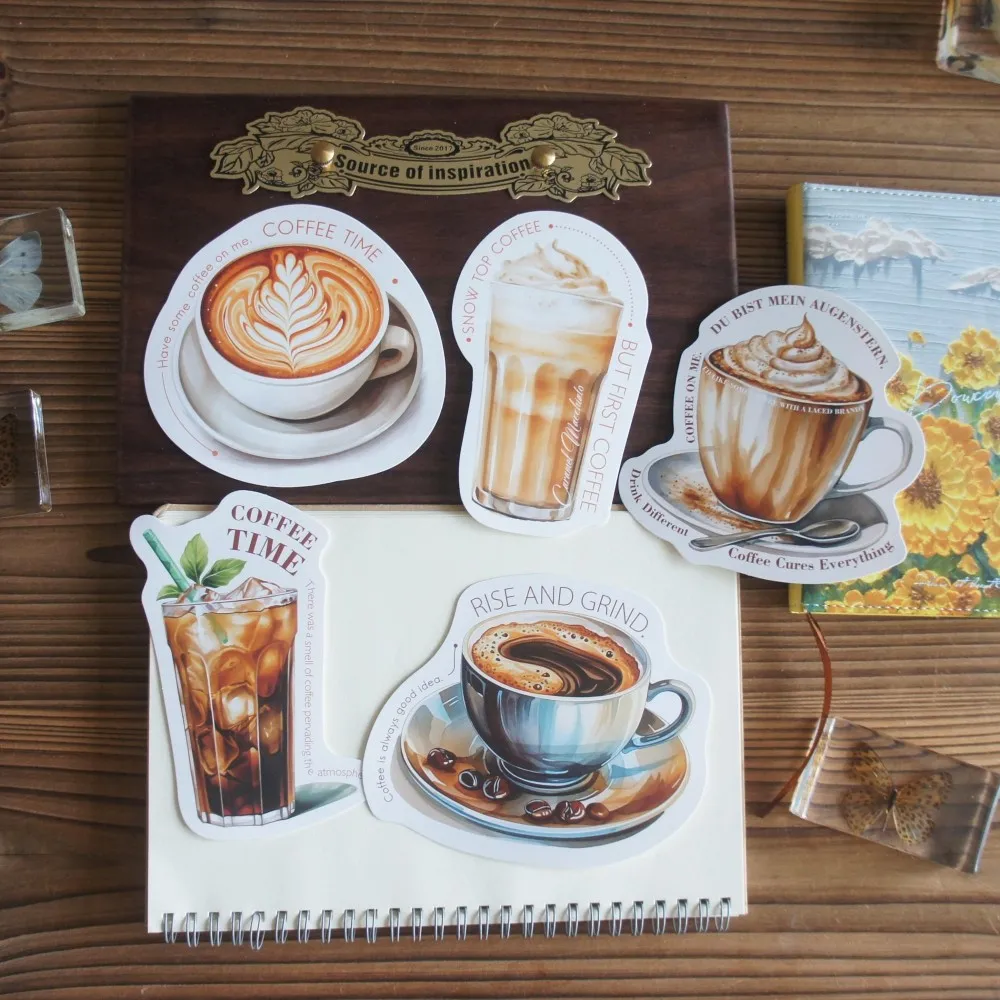 

15pcs Make A Cup of Your Favorite Coffee Card As Scrapbooking Party Invitation Gift Card Message Postcard Greeting Card