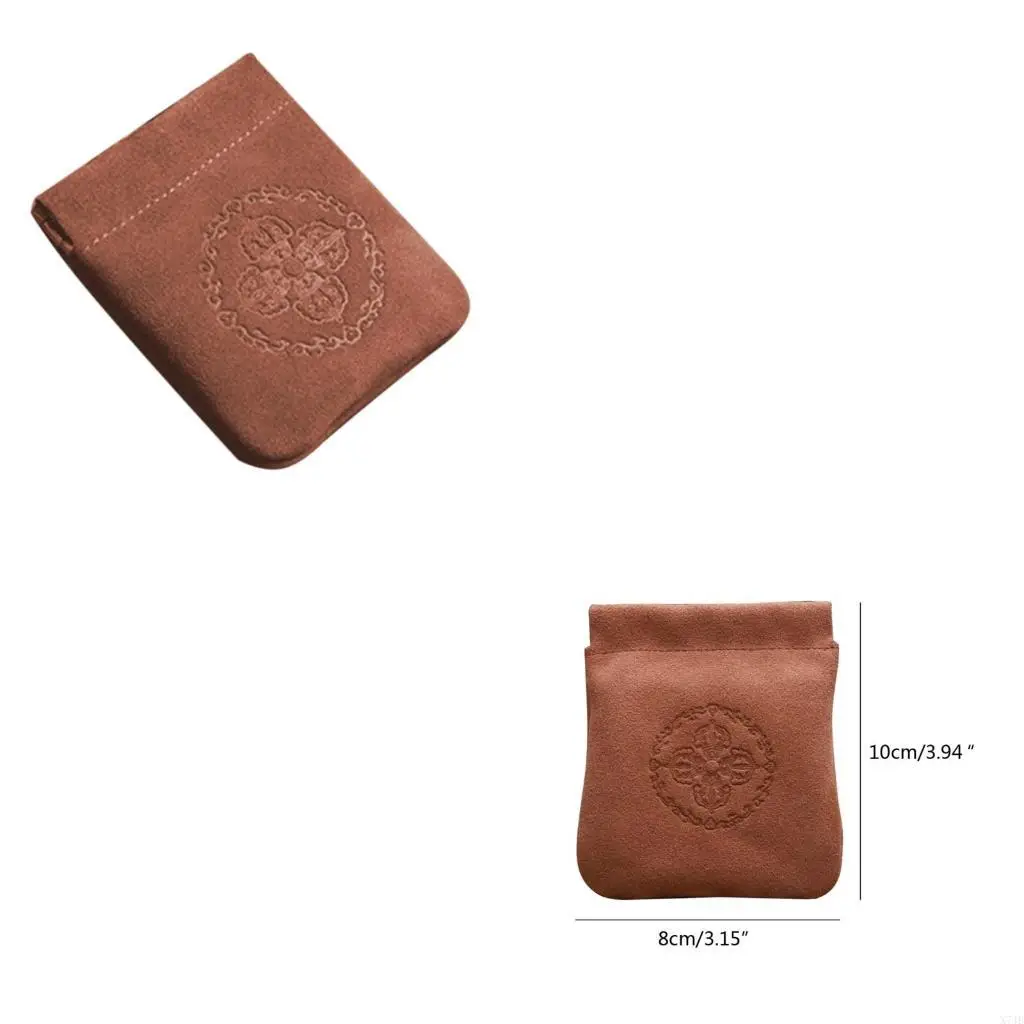 

Универсальный футляр для ювелирных изделий, портативная сумка для хранения ожерелий/серьг/колец, мягкая байковая кожаная сумка