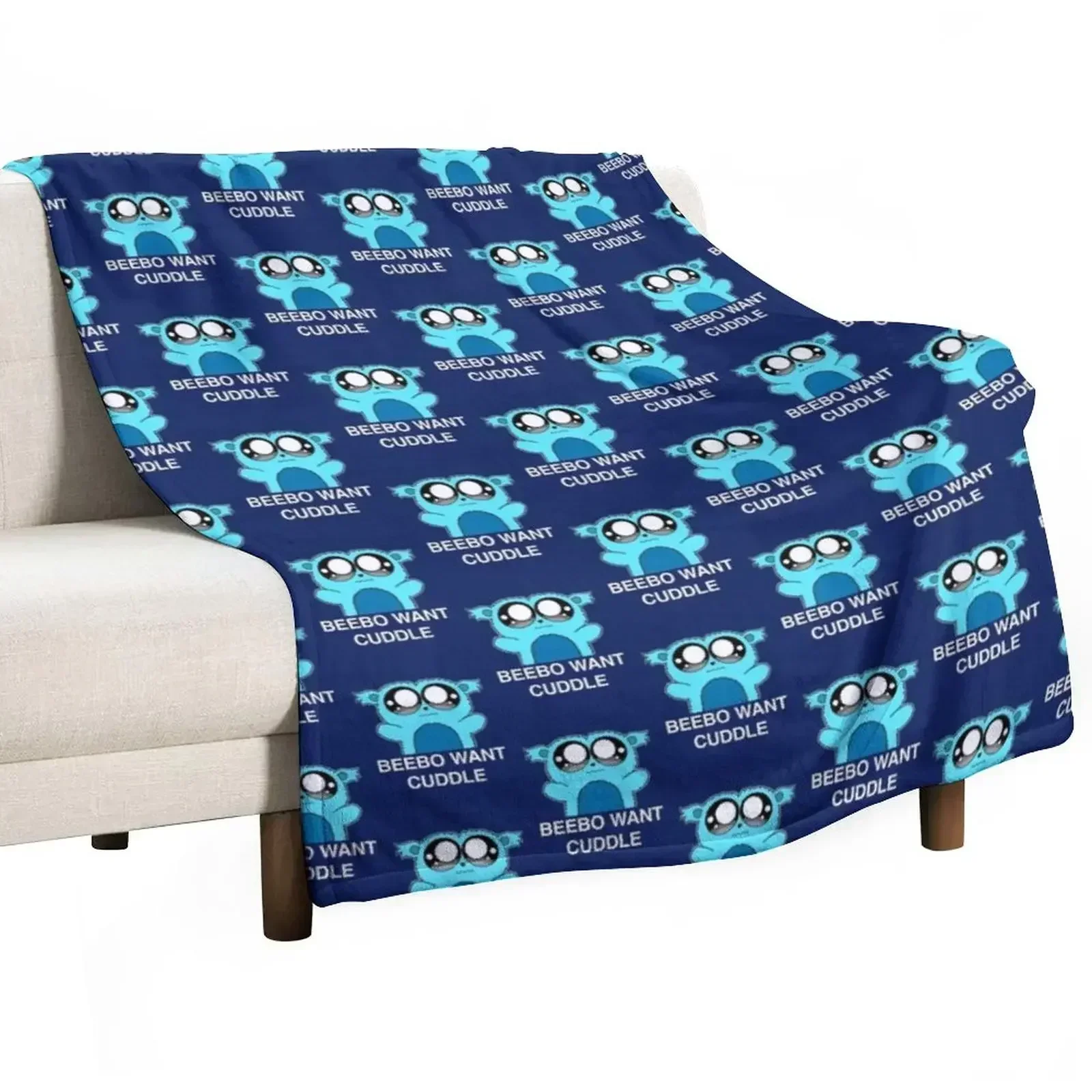 Beebo Want Cuddle Throw Blanket Cute Plaid Shaggy Blankets